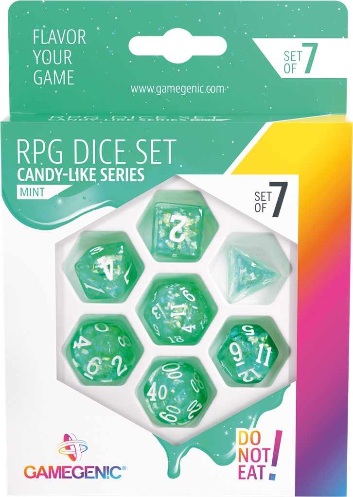 Candy-like Series -Mint- Set de 7 Dés JDR