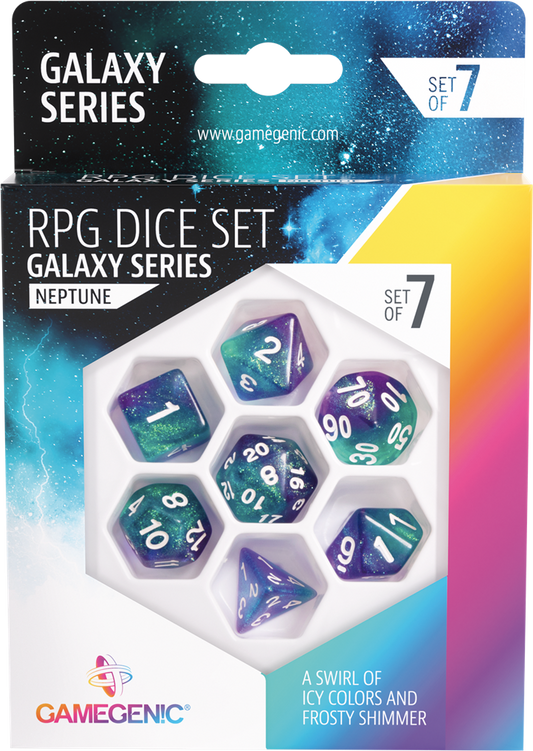 Galaxy Series -Neptune- Set de 7 Dés JDR