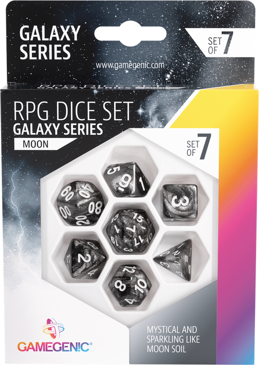 Galaxy Series -Moon- Set de 7 Dés JDR