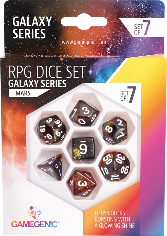 Galaxy Series -Mars- Set de 7 Dés JDR