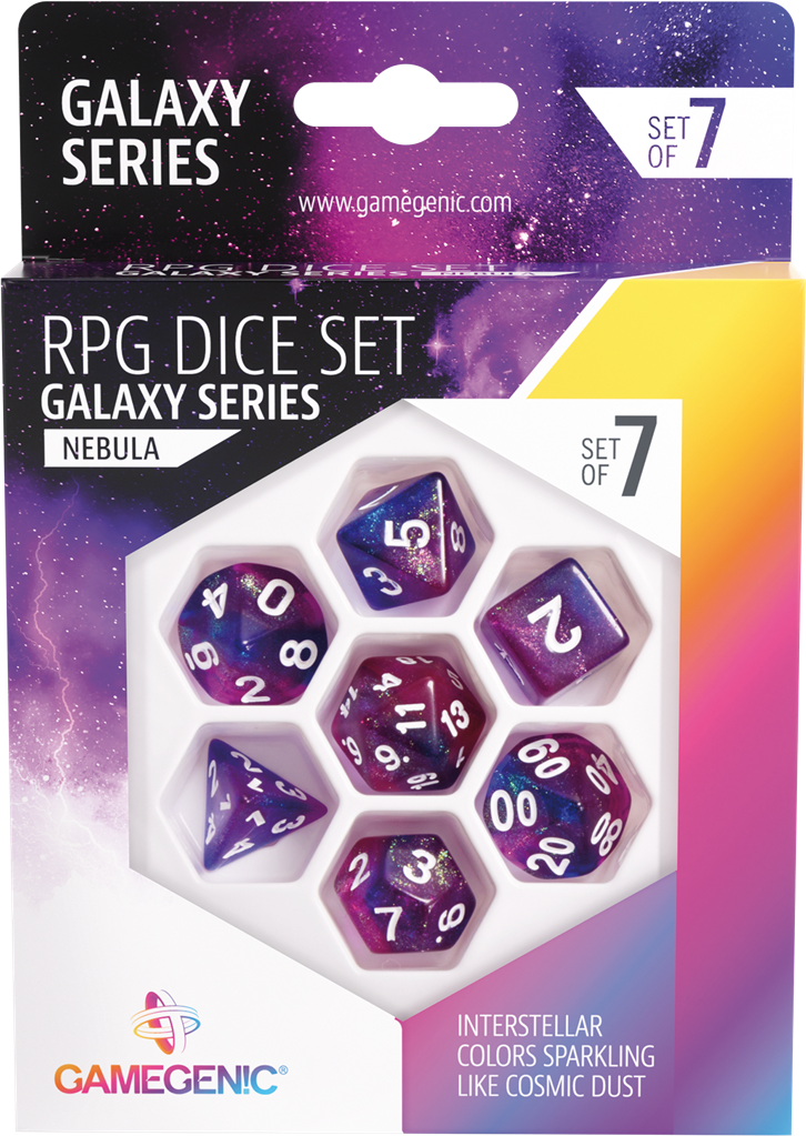 Galaxy Series -Nebula- Set de 7 Dés JDR